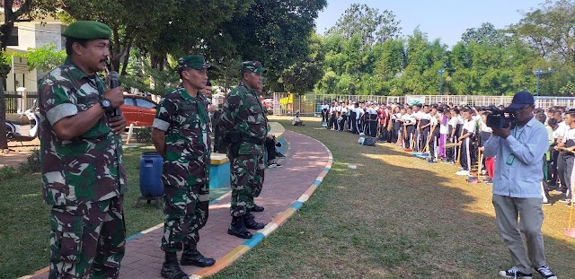 Koramil 02/Beji Gembleng  Ratusan Siswa SMK Citra Negara