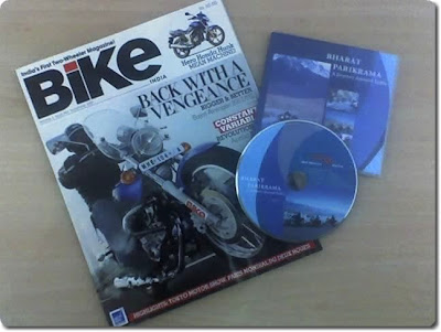 Bharat Parikrama DVD along with Nov 07 issue of Bike India Magazine