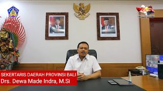 Sekda Propinsi Bali Dewa Made Indra Masa Pengenalan Lingkungan Sekolah SMK TI Bali Global Badung 2021 2022