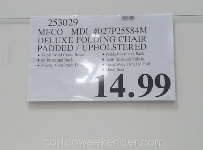 Deal for the Meco 027P25S84M Deluxe Steel Padded Folding Chair at Costco