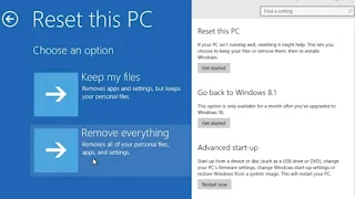 How to reset window to factory settings
