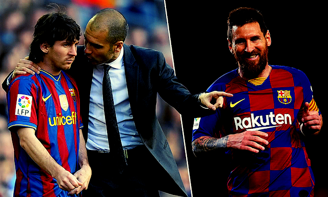 messi and guardiola