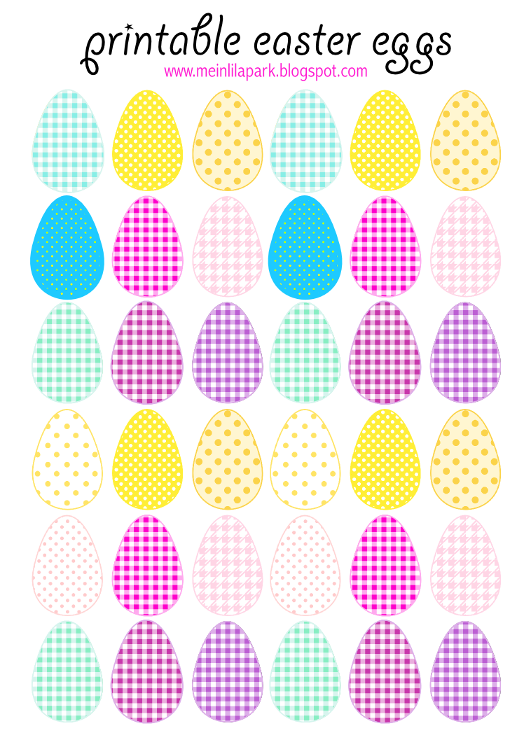 Free printable cheerfully colored Easter Eggs ...