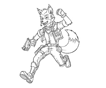 #8 Fox McCloud Coloring Page