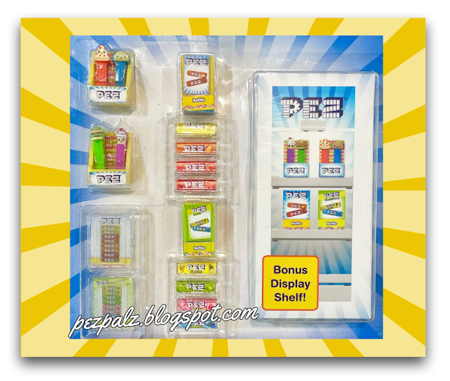 Teeny Tinies Mini PEZ Candy Blister PEZ Treats Dispenser toy replicas 1 display shelf