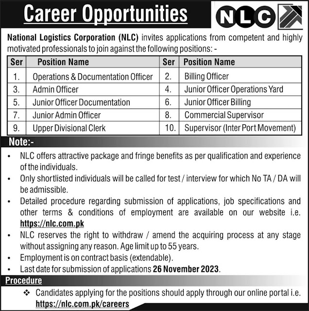 National Logistics Corporation Jobs 2023