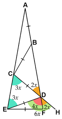 外角の定理と対頂角の利用