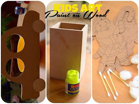 Kids Art Paint on Wood by The Practical Mom