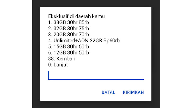Cara Daftar Paket Tri 60rb: 32GB 22GB 6GB Unlimited ...