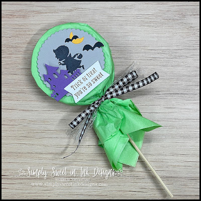 Spooky fun ribbon spool lollipop treat holder with the Scary Cute bundle!