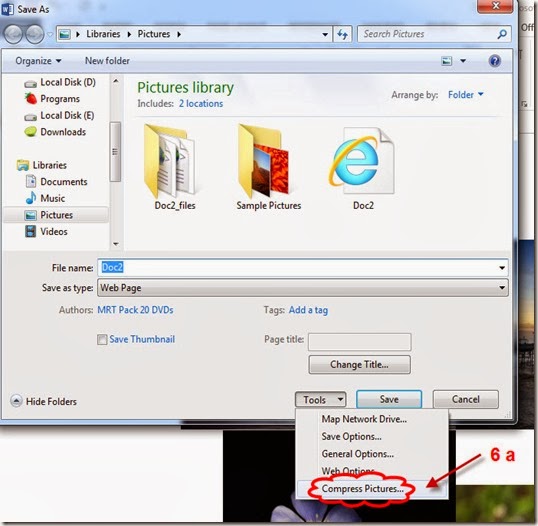 How reduce image size with Microsoft word 6