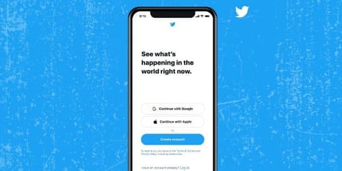 Twitter allows you to sign in with Apple or Google