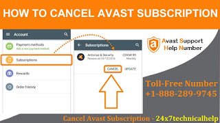 cancel avast subscription