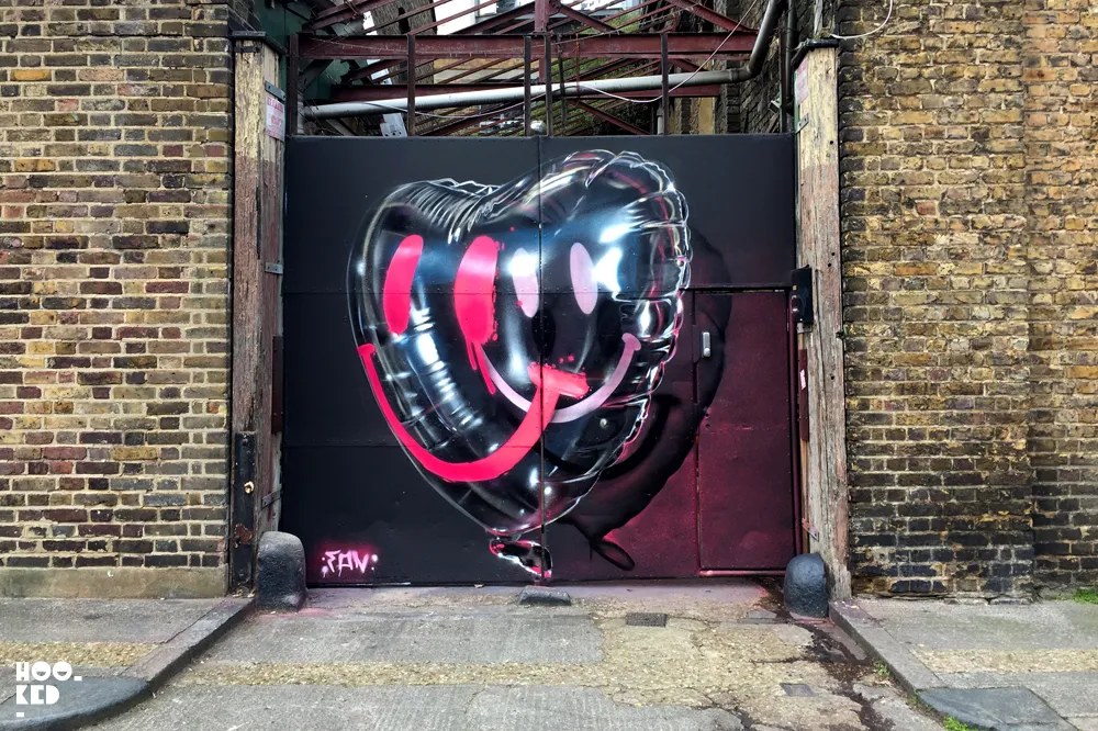 Street Artist Fanakapan debrand/ rebrand Mural in London, UK.