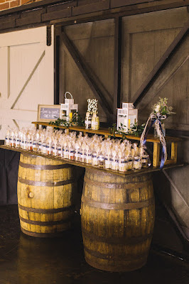 wine barrel dessert table