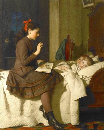 Joseph Guy Seumour “The bed time story” 1878