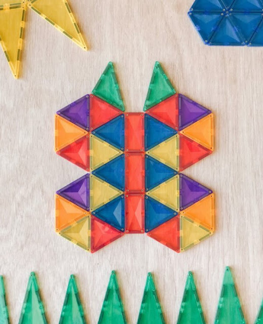 Connetix Magnetic Tiles Rainbow 62 Piece Starter Pack