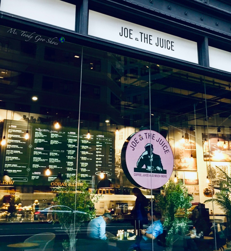 Joe & The Juice- One of  50 Places To Eat Near Tiimes Square - From Cheap To Chic! | Ms. Toody Goo Shoes