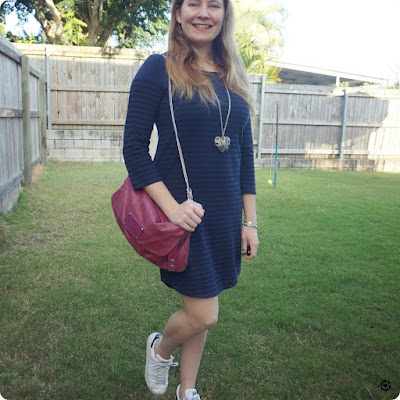 Navy Outfits With Marc by Marc Jacobs Electric Violet Bag