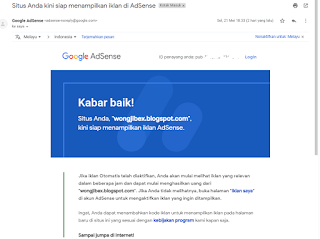 cara mudah diterima google adsense