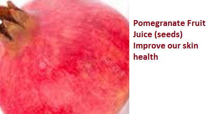 Pomegranate Fruit Juice (seeds) Improve our skin health