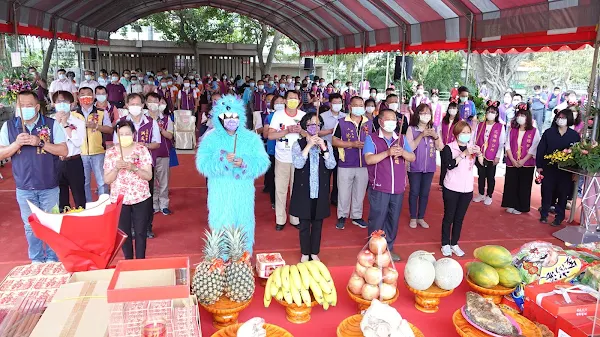 花壇鄉立幼兒園暨藝文館興建動土 顧勝敏生日快樂