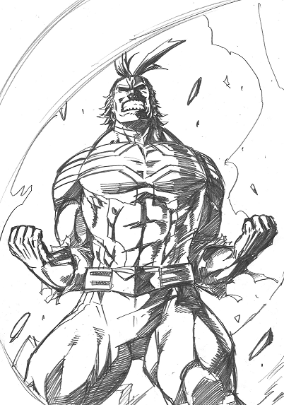 Como Dibujar a All Might de Boku No Hero Academia