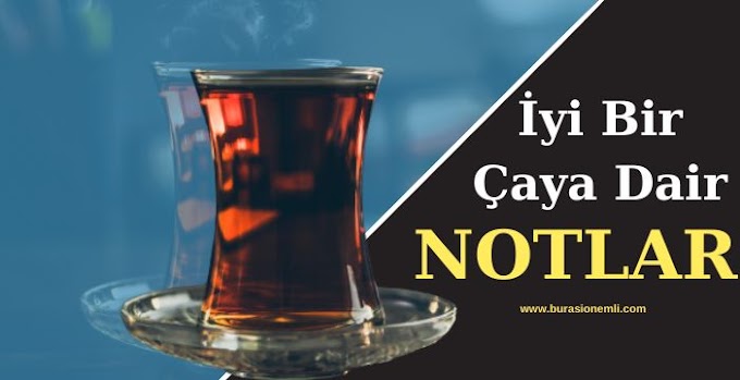 İyi Bir Çaya Dair Notlar