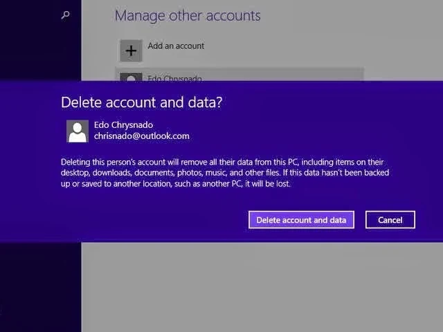 Cara Menghapus User di Windows 8.1 Melalui PC Setting