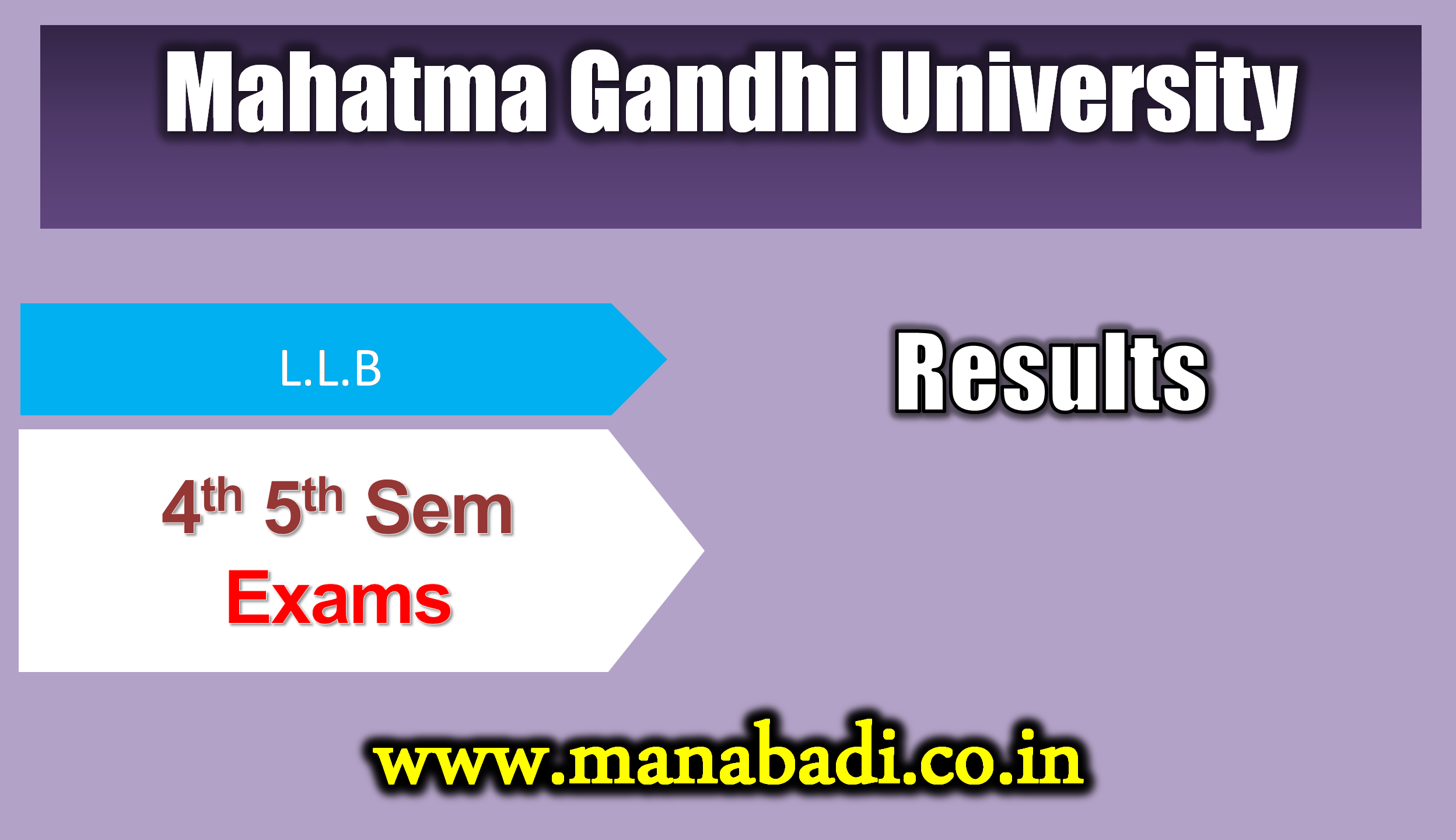 Mahatma Gandhi University LLB 4th & 5th Sem Revaluation July-2023 Results
