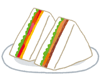 [最も共有された！ √] リアル サンドイッチ 食べ物 イラスト 305413