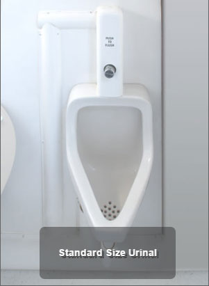 Standard Urinal in the Mobilet