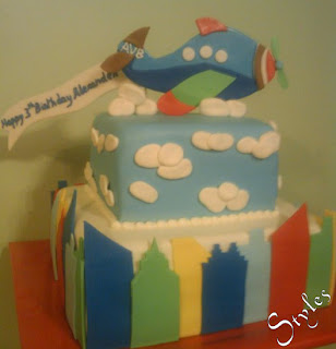 Cakes by Styles: Birthday Cake! Plane flying over New York!