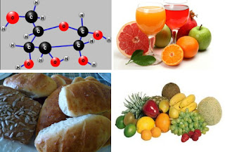 Ejemplos de alimentos que aportan azúcar, frutas, pan, jugos