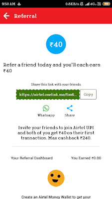 Airtel refer and earn