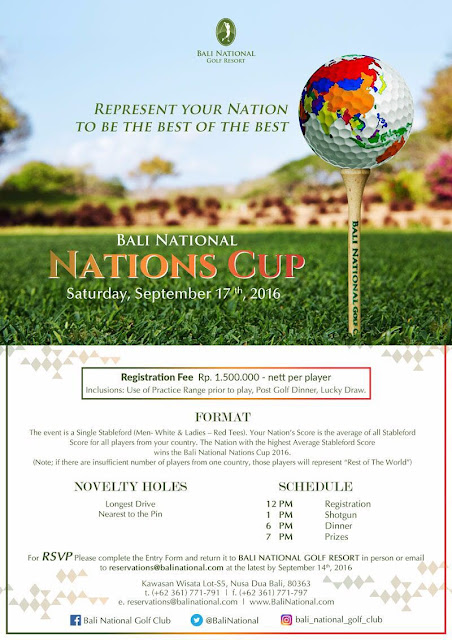 Bali National Nations Cup Golf Tournament 2016