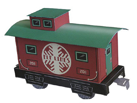 Christmas Caboose Papercraft