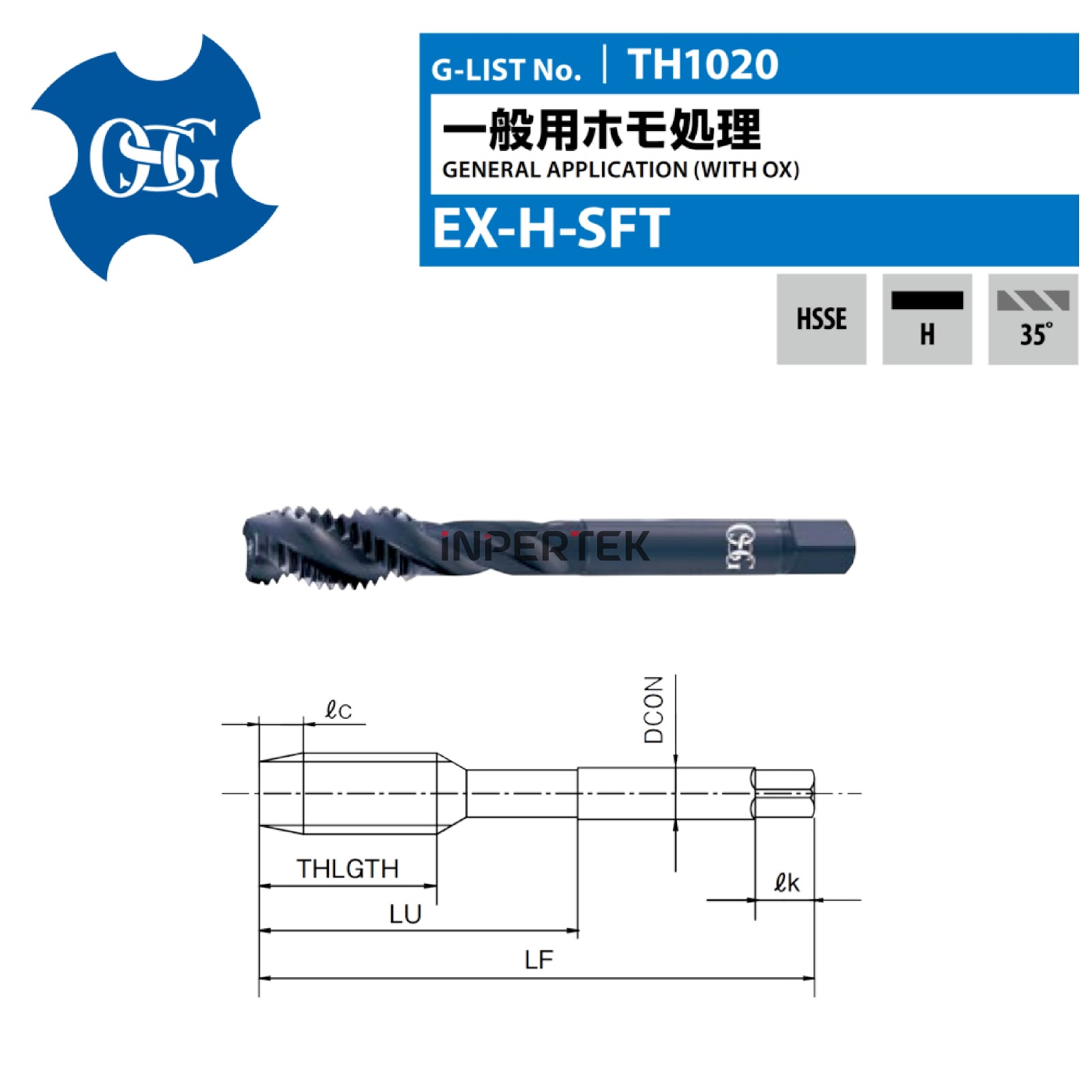 Tap OSG EX-H-SFT Spiral Ulir SP-Mesin Tap Machine Thread Hand Taps Pembuat Drat Dalam Baut Manual YAMAWA YG-1 SKC