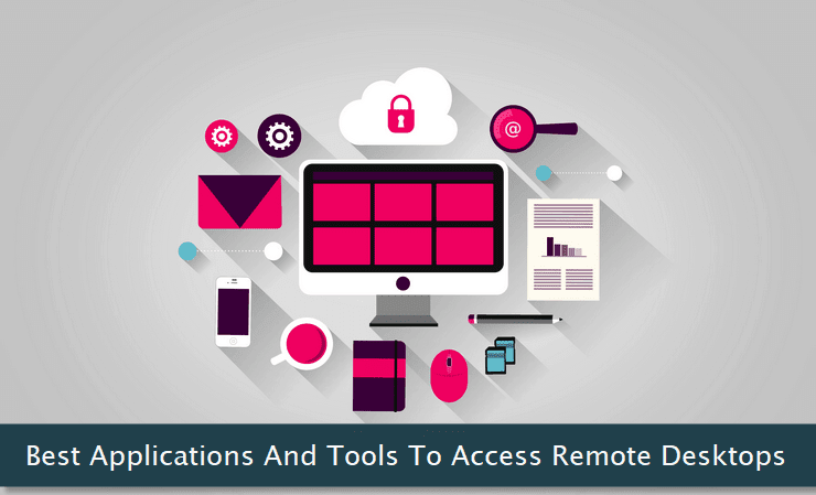 Accessing remote desktops through an application