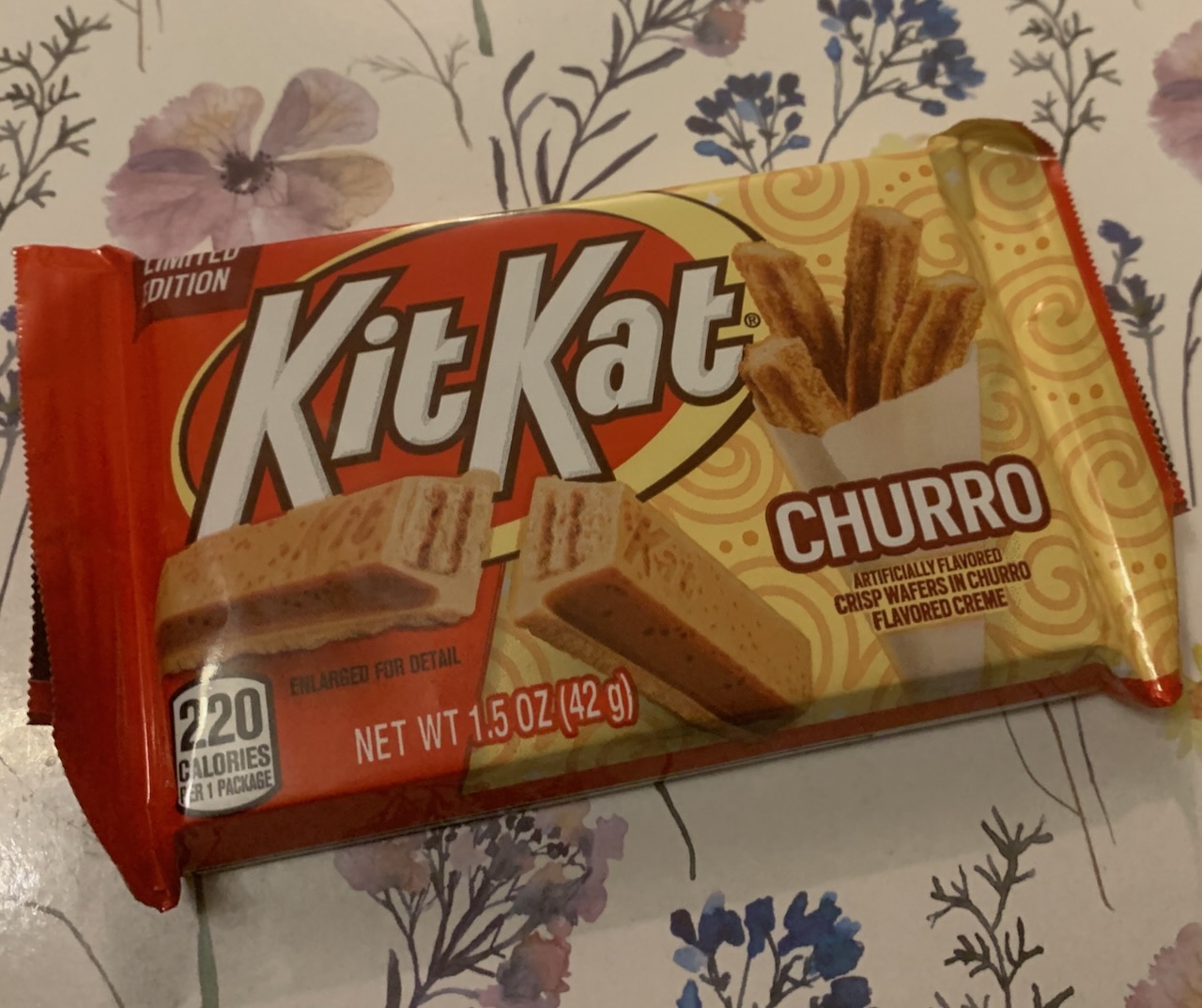 Tasting limited edition churro Kit Kats