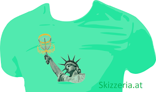 Lady Liberty plays Disc Golf Shirt