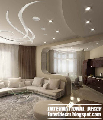 Curtains Design  Living Room on Modern False Ceiling Designs For Living Room Interior Designs