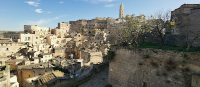 Matera, Rioni Civita desde el Sasso Barisiano.