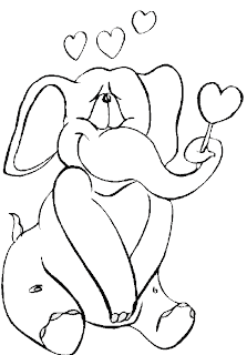 Valentines coloring pages elephant >> Disney Coloring Pages
