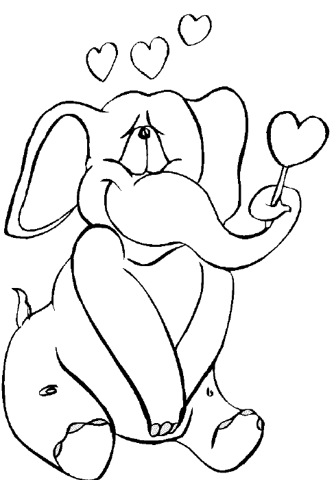 Download Elephant Valentine Coloring Page - 205+ SVG File for DIY Machine for Cricut, Silhouette and Other Machine