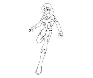 #12 Starfire Coloring Page