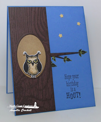 North Coast Creations Who Loves You?, NCC Custom Owl Family Dies, ODBD Custom Ovals Dies, ODBD Custom Sparkling Stars Dies, ODBD Wood Background, Card Designer Angie Crockett