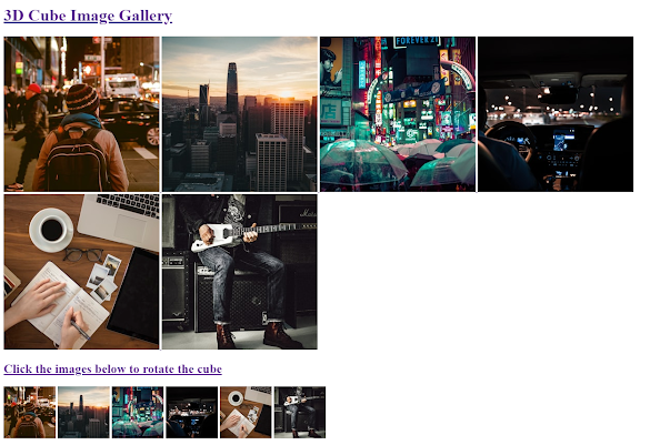 3D Image Gallery using HTML, CSS & JavaScript