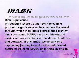 meaning of the name "MARK"