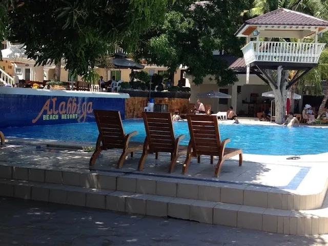 One of the two swimming pools at Alahbiga Beach Resort